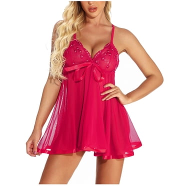 jovati sous-Vêtements pour Femmes Grande Taille Aguichant Lingerie Grande Taille Dentelle Nœud Vêtements de Nuit Vêtements de Nuit Pyjamas Vêtements de Nuit P-6TG sous-Vêtements pour Femmes Grande Taille Pyjamas Grande Taille pour Femmes Justaucorps Grande Taille pour Femmes