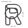 thumbnail image 2 of Unique Bargains Paper Clip Coated Letter R Shape Alphabet Clips Bookmarks, Black, 100 Count, 2 of 6