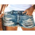 thumbnail image 1 of Shorts en Denim Déchirés Taille Haute d'Été pour Femmes, 1 of 6