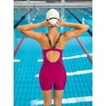 thumbnail image 4 of Womens Athletic One Piece Swimsuit Boyleg Swimwear Competitive Bathing Suit, 4 of 6