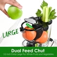 thumbnail image 2 of Kitchen in the Box Cold Pressed Juicers, Slow Masticating Juicer Machines, With 3.26" Wide Feed Chute for Whole Fruits and Vegetables,BPA-Free,High Juice Yield Juicer Maker,Easy to Clean (Red), 2 of 6
