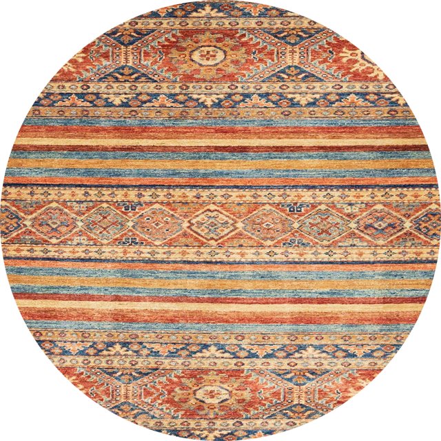 Ahgly Company Tapis d'Intérieur Ronds Abstraits Rouge Châtaigne, Tapis de Zone Abstraits, 3 Pieds Rond