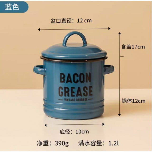 Everyday Low Price! Vintage Enamel Pot with Oil Preserving Lid, Large Capacity Kitchen Cookware, Retro Metal Pot for Cooking, Stews, and Preserving Oils