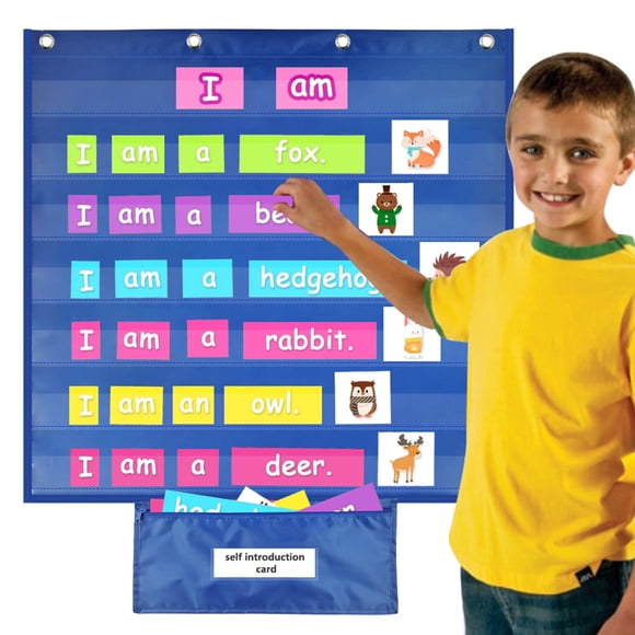 Calendar Pocket Chart,Classroom Pocket Chart Calendar School Teaching Supplies Classroom Pocket Chart Built for Professionals