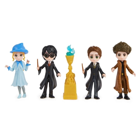 Wizarding World Harry Potter, Magical Minis, Coffret cadeau Triwizard Champions avec 4 figurines et un accessoire Coupe de Feu, jouets pour enfants à partir de 6 ans
