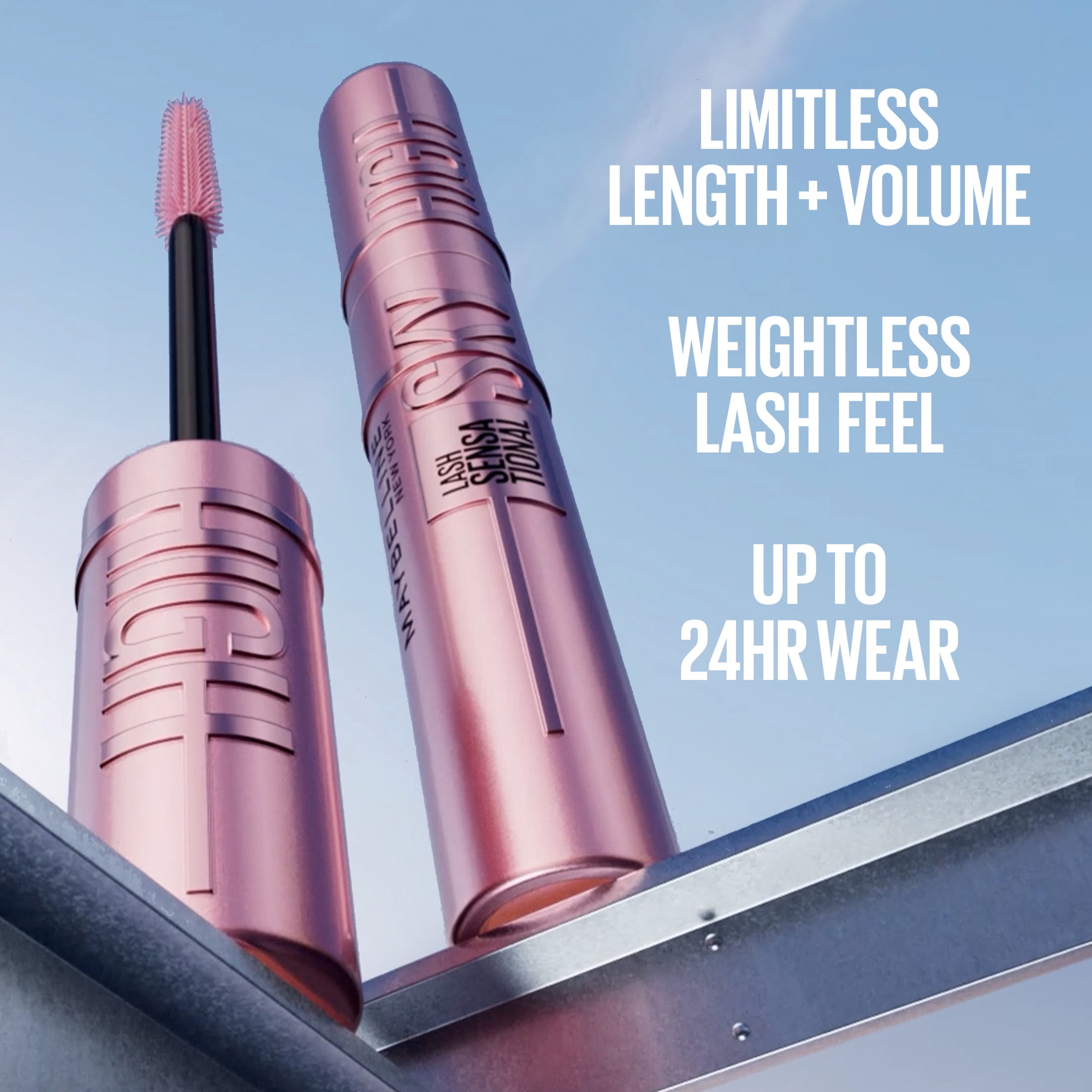 Mascara Lavable Maybelline Sky High Allongeant, Volumisant, Noir Cosmique, 7,2ml