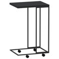 thumbnail image 3 of vidaXL Table d'Appoint avec Roulettes Noir 40x30x63,5 cm Bois Manufacturé, 3 of 4