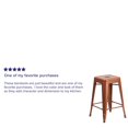 thumbnail image 2 of Commercial Grade 4 Pack 24" High Backless Copper Indoor-Outdoor Counter Height Stool, 2 of 9
