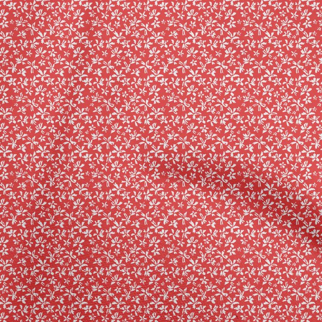 oneOone Cotton Flex Red Fabric Abstracts Sewing Material Print Fabric By The Yard 40 Inch Wide