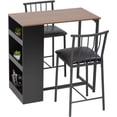 thumbnail image 1 of FDW 2 Modern Home Furniture Rectangular Kitchen Chairs Dining Room Table Set for Small SpacesDining, Brown, 1 of 7