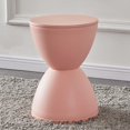 thumbnail image 1 of ORUYROP Footstool, Thickened Plastic Shoe Changing Stool, Round Footstool, Living Room Footstool, Low Coffee Table Footstool Living Room Bedroom Shoe Changing Stool Modern Home(Pink), 1 of 7
