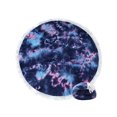 thumbnail image 1 of Leutsin Serviette de Plage Double Face en Microfibre Européenne et Américaine Frange Ronde, 1 of 2