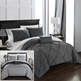 thumbnail image 2 of Chic Home Jacky Ensemble de Literie Réversible 4 Pcs avec Couette, Grand Lit/Grand, Gris, 2 of 4