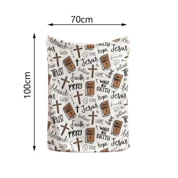 Super Soft Bible Jesus Throwing Carpet Blanket | Plush Cozy Christian Decor | Durable Stain-Resistant Fabric | Ideal Gift for Home, Office, Living Room, or Spiritual Spaces