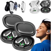 Real-Time AI Translation Earbuds for Travel & Business, AI Translator Device Supports 144 Languages, Wireless Conversation Earbud with Charging Case (2pcs B)