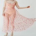thumbnail image 3 of Jupe en Maille Transparente Taille Haute pour Femmes, Tenue de Plage, Jupe Maxi Plissée, 3 of 5