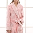 thumbnail image 4 of AherBiu Bath Robes Female Fleece Warm Winter Party Bathrobes Plush Soft Full Length Robe with Pockets, 4 of 5