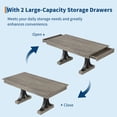 thumbnail image 4 of 71-Inch Dining Table for 6-8 People,Wooden Kitchen Table with 2 Drawers,Rectangular Farmhouse Dinner Table, 4 of 8