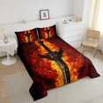thumbnail image 4 of Erosebridal Magic Dragon Bedding Full Comforter Set, Bohemian Mandala Bedding Full Comforter Set, Black Orange, Reversible, 4 of 7