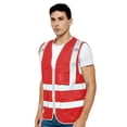 thumbnail image 1 of TOPTIE Class 2 High Visibility Zipper Front Safety Vest 9 Pockets and Reflective Strips Meets ANSI/ISEA Standards, 1 of 7