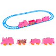 thumbnail image 1 of Assembled Rail Cars Puzzle Toy Diy Train Track Plastic Six Rails Blue Durable Three Carriages Children‘S Toys, 1 of 11
