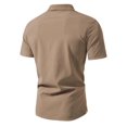thumbnail image 4 of AherBiu Plus Size Golf Polo Shirts for Men Fitted Performance Short Sleeve Button down Tennis Shirt, 4 of 5