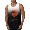 thumbnail image 1 of Styesk Tank Tops Men Men Casual Fashion Gradation Printing Pullover Round Neck Sports Tank, 1 of 2