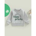 thumbnail image 2 of Faithtur Bébé Filles Garçons Sweat-Shirt, Manches Longues Col Rond Lettres Imprimé Pull-Overs de Chute, 2 of 9