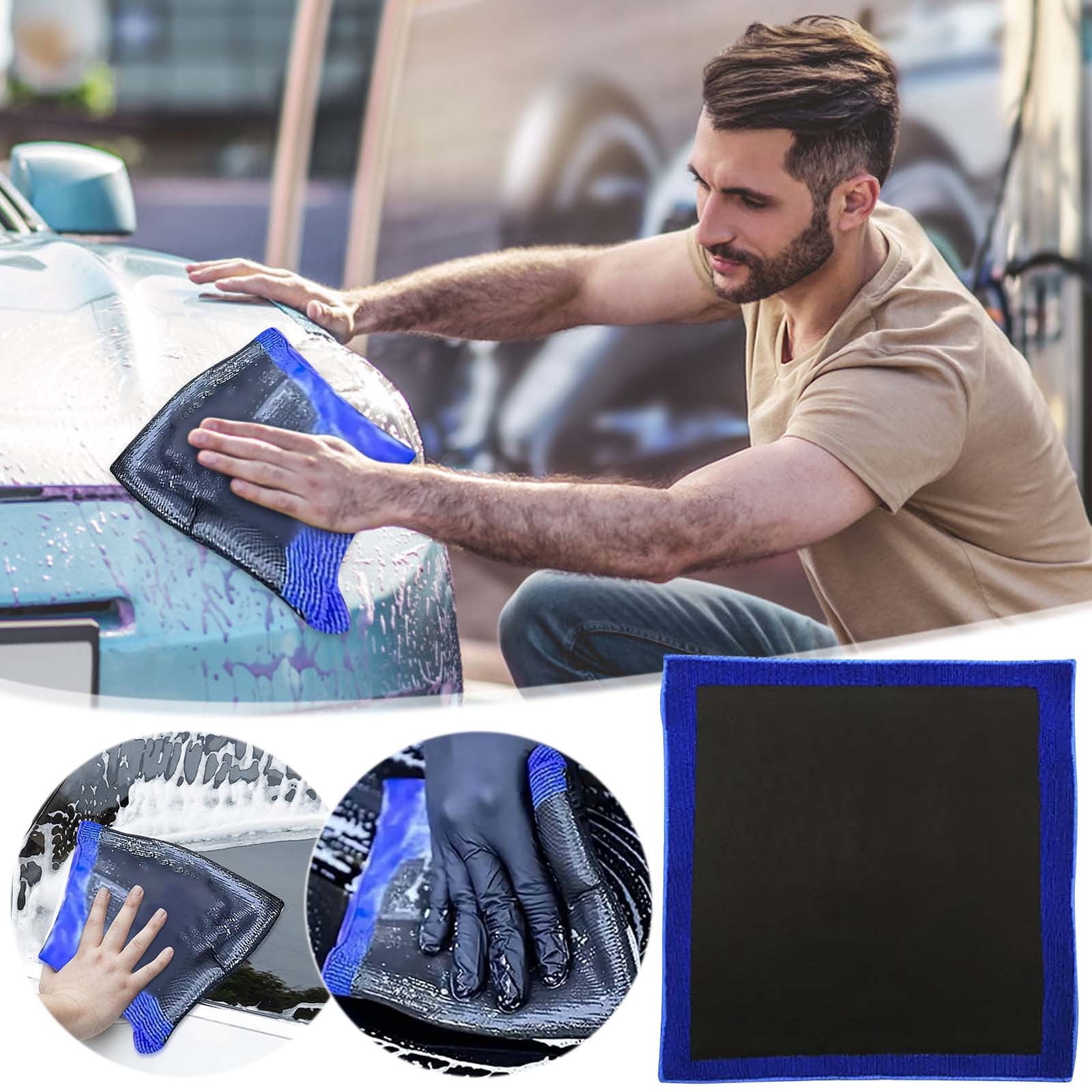 Car Cleaning Rag, Large Surface Area, Quick Body Cleaning, Efficient Wiping, Soft Material, Lint-free, Reusable, Auto Care