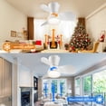 thumbnail image 4 of Toytexx 22-Inch Low Profile Ceiling Fan with LED Light and Remote, Quiet DC Motor, 6-Speed Reversible Fan with 3-Color Dimmable Light for Small Rooms, 4 of 8