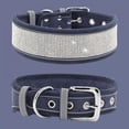 thumbnail image 3 of MesaSe Dog Collar for Large Dogs  Rhinestones Dog Collar  Bling  Girl Dog Collars for Medium Dogs  Adjustable Suede Reflective Wide Dog Collars, 3 of 6