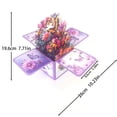 thumbnail image 3 of Cqxid Greeting Card Under $5 Fresh Cut Paper Up Card 3D Colorful Butterfly Paper Bouquet Greeting Card Forever Bouquet 3D Up Greeting Card Birthday Up Card Gift Graduation Gift, 3 of 4