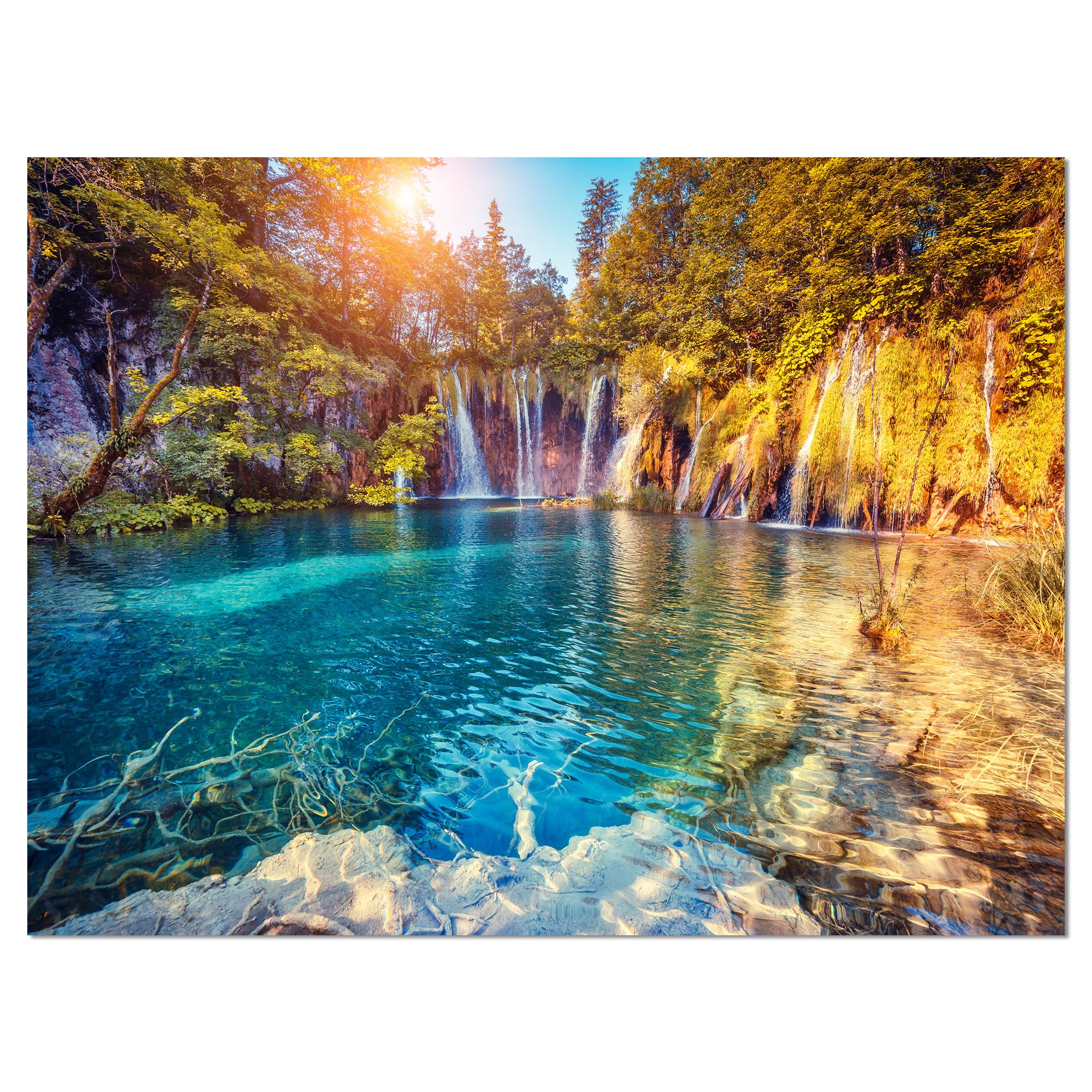 Tableau imprimée sur toile photographie Design Art Eau et soleil