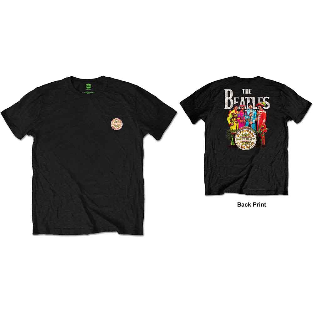 The Beatles Unisex T-Shirt Sgt Pepper (Back Print/Retail Pack)