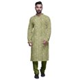 thumbnail image 1 of Atasi Kurta Pyjama de Fête pour Hommes Col Mandarin Manches Longues Kurta Pyjama Ethnique, 1 of 5