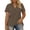 Brown, variant on Mgmyaa Women's Plus Size Polo Shirts Oversize Short Sleeve V Neck Summer Tops Business Casual Collared Shirts Loose Tees