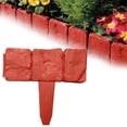 thumbnail image 1 of Garoy Bordure de Jardin en Plastique Aspect Pierre, Clôture Décorative de Plate-Bande pour Aménagement Paysager, 10 Pcs de Piquets de Pelouse Rouges Emboîtables, Bordure Effet Galets en Plastique pour Pelouse, Pierre de Bordure de Paysage, 1 of 5