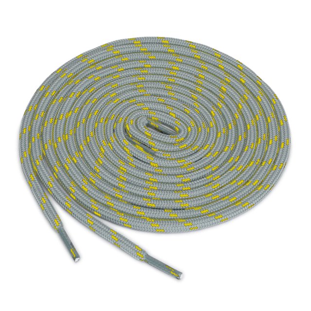 INSPIRE CHIC 3 Paires Lacets Ronds Antidérapants Résistants à l'Usure pour Bottes pour la Randonnée la Marche Chaussures d'Extérieur Gris Pâle Jaune 120cm / 47.24 Pieds