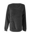 thumbnail image 3 of Yuyuzo Womens Fall Sweatshirts Long Sleeve Round Neck Solid Color Loose Comfy Casual Pullover Tops, 3 of 3