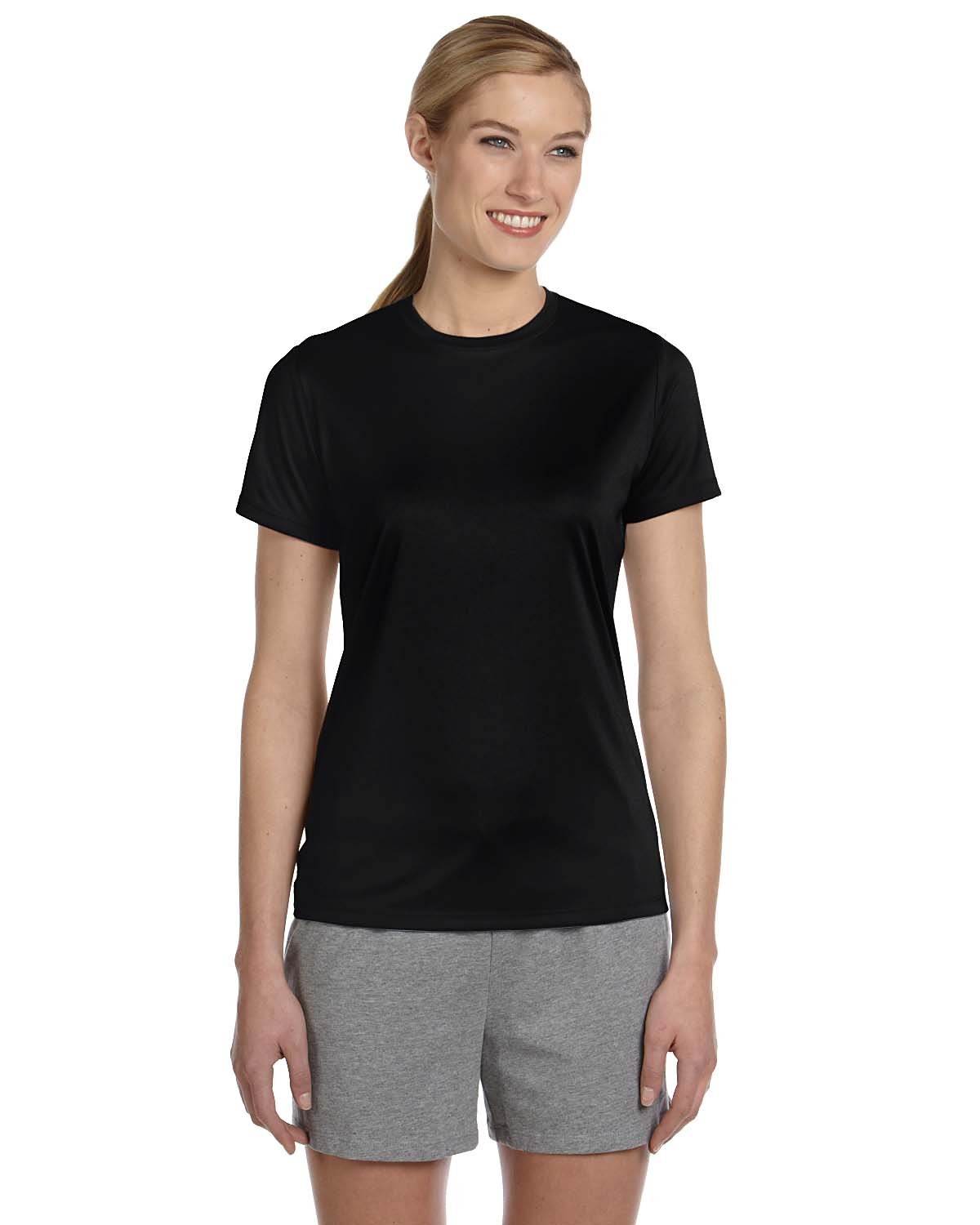 Hanes Ladies Cool DriPerformance T-Shirt, Medium, Black