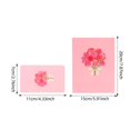 thumbnail image 3 of TIELUTT Elegant Carnation 3D Up Greeting Card for Birthday Day Thank You Celebration Sentiments Custom Greeting Cards Postcard Display Stand Blank Cards Birds Thank You Note Animated Birthday, 3 of 5