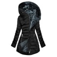 thumbnail image 1 of LOVZFMLL Jackets for Women FALL And Winter Clothing Solid Color Hooded Cotton, 1 of 2