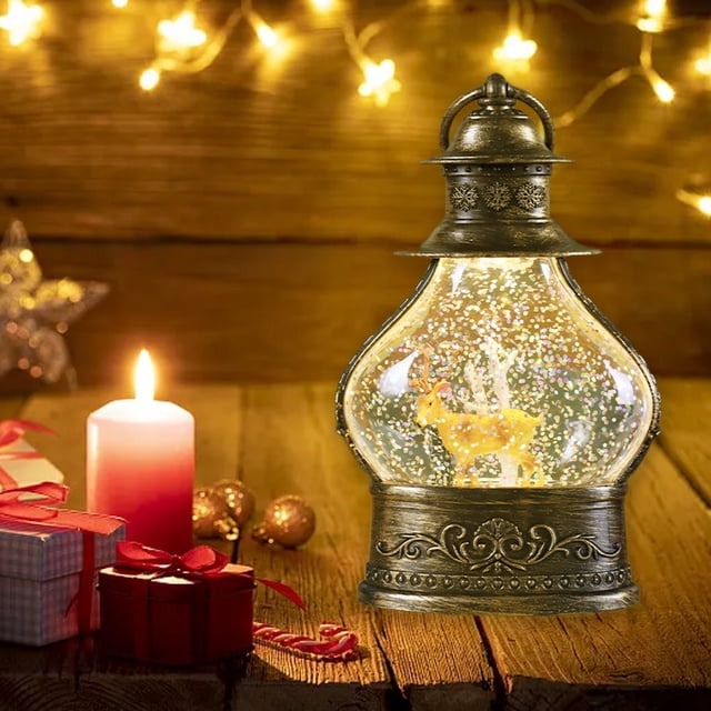 Danhjin Decorative Decorations Lighted Christmas Decor Battery Include Clear LED Lights Hanging Lantern Christmas Tree Pendant Novel Props Light for Xmas Party Home Decor150ml Christmas Decorations