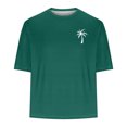 thumbnail image 4 of T-shirts pour Hommes Imprimés Palmier Graphiques T-Shirts Décontractés Été Plage Hawaïenne Manches Courtes Col Rond, 4 of 4