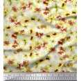 thumbnail image 1 of Soimoi Yellow Poly Georgette Fabric Floral Print Fabric by The Yard 42 Inch Wide, 1 of 3