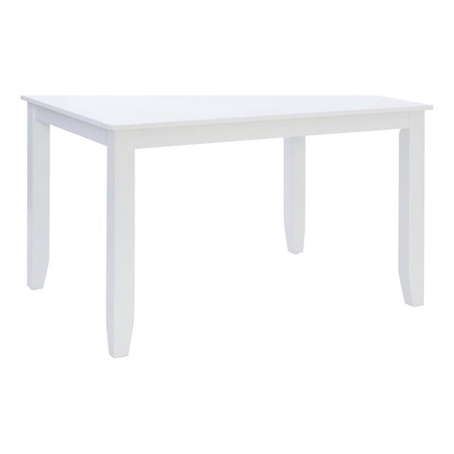 Pemberly Row Table de Salle à Manger Rectangulaire Décontractée en Bois Hauteur pour 6 en Blanc
