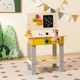 thumbnail image 2 of Costway Wooden Tool Bench Workbench Toy Play for Kids with Tools Set for Toddlers Ages 3 +, 2 of 10