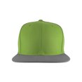 thumbnail image 2 of Top Headwear Flat Bill Adjustable Snapback Cap - Lime/Grey, 2 of 2