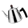 thumbnail image 1 of Stainless Steel Teapot for Pouring Over Coffee, Tea, Hot Water, Flat Base, Induction Stovetop Safe, Fast Boiling, 1.2L Polished, 1 of 8