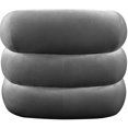 thumbnail image 3 of Meridian Furniture Roxbury Grey Velvet Accent Chair, 3 of 14